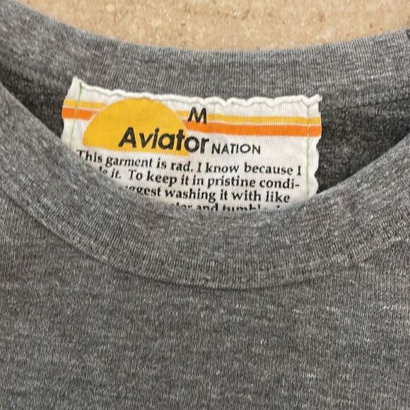 Aviator Nation Bolt Classic Crop Crew Sweatshirt - Medium - Picture 5 of 7